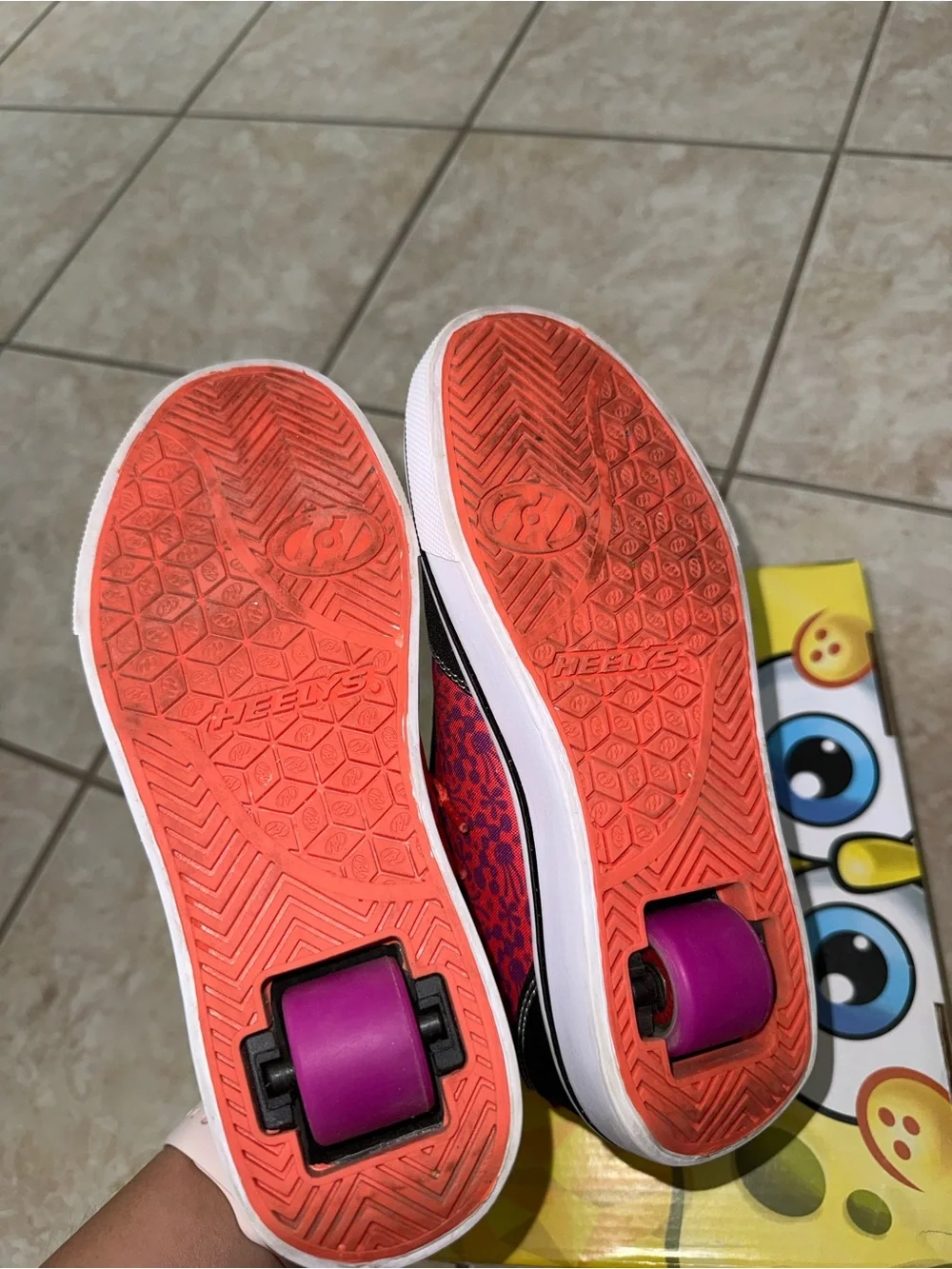 Heelys Kids Black & Pink SpongeBob 'Good Mood' Lace-Up Sneakers